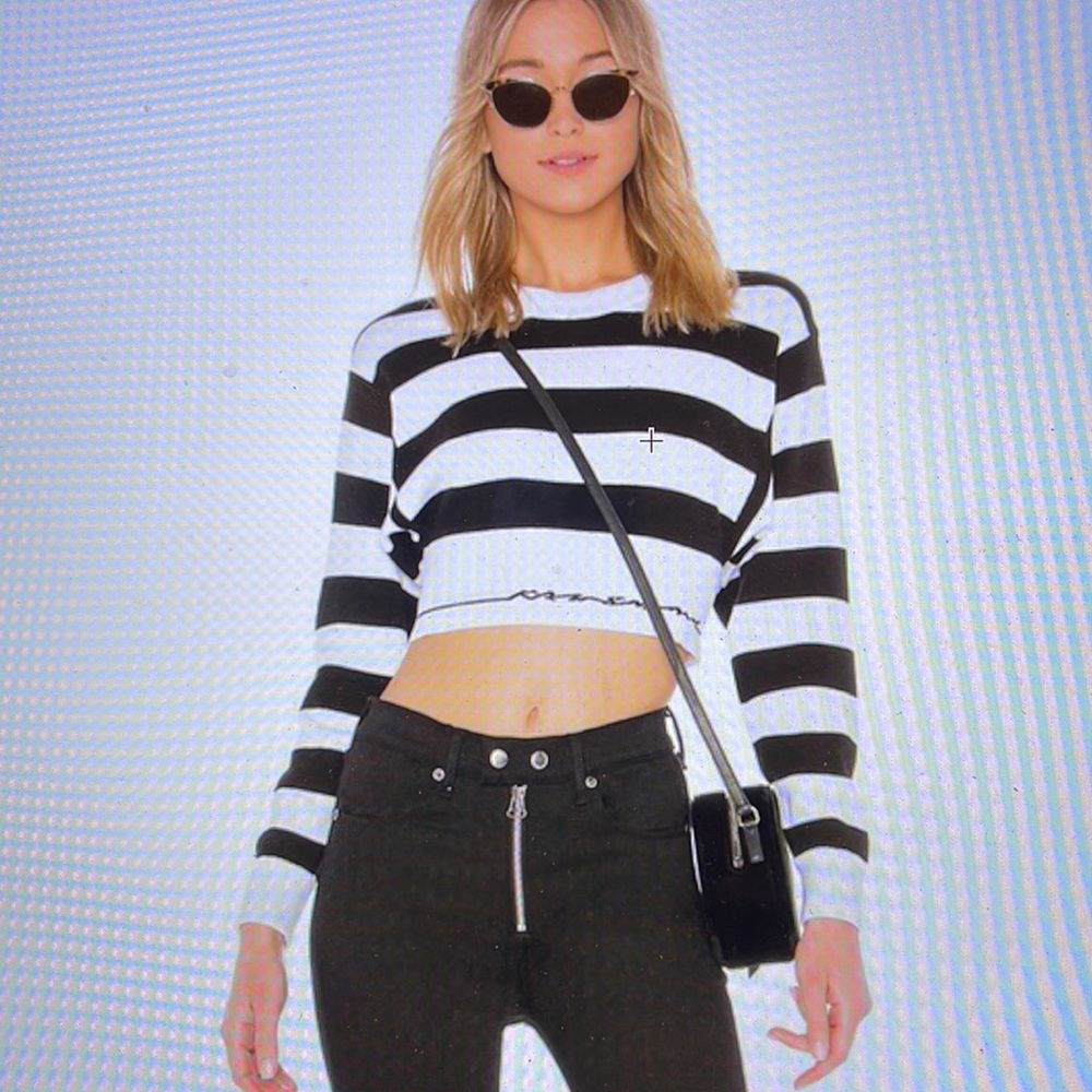 Rag & Bone Sharon Crop Striped Sweater